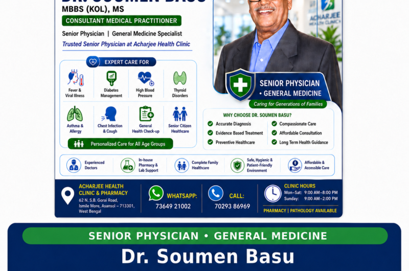 Dr. Soumen Basu – General Medicine Specialist in Asansol